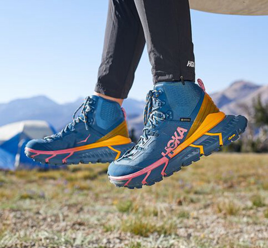 Hoka One One Yürüyüş Botları Kadın Mavi - Tennine Hike Gore-Tex - FX5376891